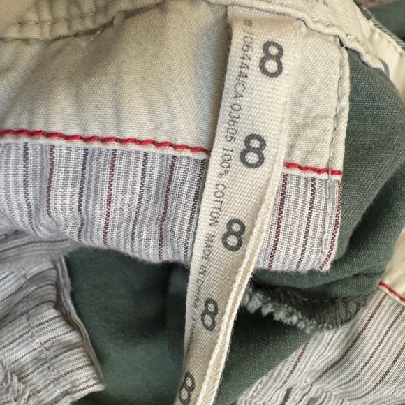 Anthropologie Paperboy Sage Green Straight Leg Pants 8 | Quiet Luxury Minimal - Picture 7 of 17